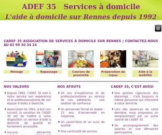 Adef35.com(Services à la personne Rennes) Screenshot