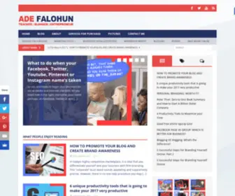 Adefalohun.com(Brand Yourself & Make Money as a Freelancer & Super Blogger) Screenshot