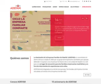 Adefam.com(Asociación de la Empresa Familiar de Madrid (ADEFAM)) Screenshot