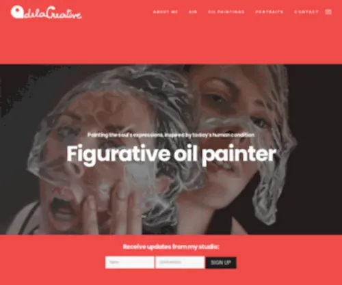 Adelacreative.com(Oil Paintings and Illustrations) Screenshot