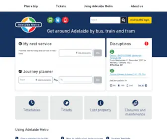 Adelaidemetro.com.au(Adelaide Metro) Screenshot