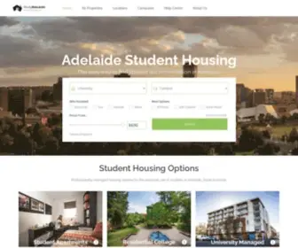 Adelaidestudenthousing.com.au(Study adelaide) Screenshot