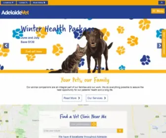 Adelaidevet.com.au(Veterinary Clinics based in South Australia) Screenshot