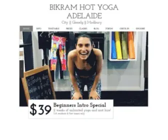 Adelaideyoga.com.au(Home of the original 90 minutes Hot Yoga. We offer) Screenshot