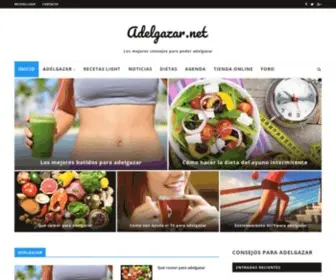 Adelgazar.net(Dieta sana y recetas light para adelgazar) Screenshot