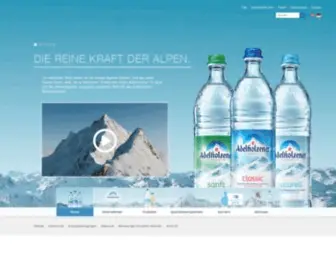 Adelholzener.de(Alpenquellen) Screenshot