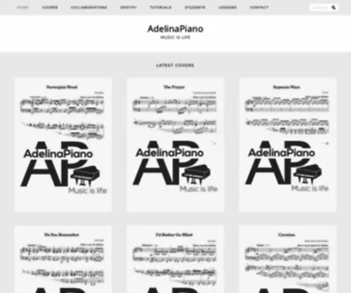 Adelinapiano.com(Music is life) Screenshot