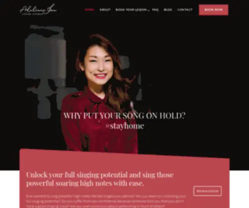 Adelinegan.com(Unlock Your Fullest Singing Potential) Screenshot