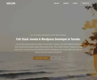 Adelion.ca(Joomla & Wordpress Freelance Developer in Toronto) Screenshot