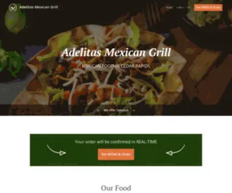 Adelitascr.net(Order Online for Takeout / Pickup. Here at Adelitas Mexican Grill) Screenshot