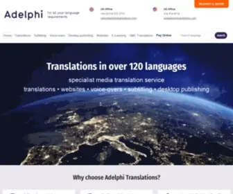Adelphitranslations.co.uk(Adelphi Translations) Screenshot