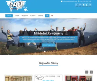 Adelslovakia.org(Association for Development) Screenshot