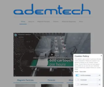Ademtech.com(Magnetic separation technology by Ademtech) Screenshot