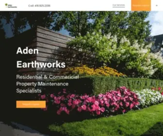 Adenearthworks.com(Aden Earthworks) Screenshot