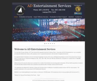 Adentertainmentservices.com(AD Entertainment) Screenshot