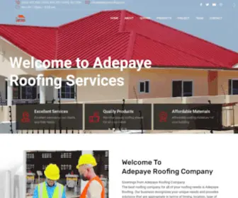 Adepayeroofing.com(Your home of quality roofing) Screenshot