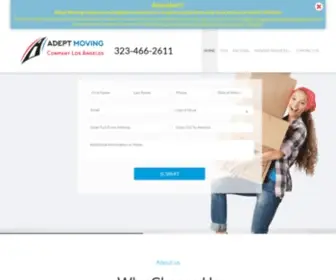 Adeptmoving.com(Adept Moving Company Los Angeles) Screenshot