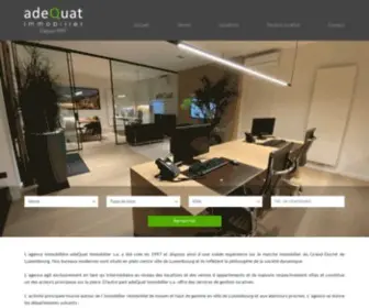 Adequat-Immobilier.lu(AdeQuat immobilier S.A) Screenshot