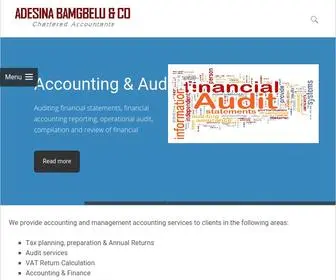 AdesinabamGbelu.com(Chartered Accountants) Screenshot