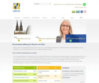 Adevis.de(Personalvermittlung & Zeitarbeit im Herzen von Köln) Screenshot