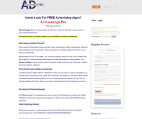 Adexchangepro.com(Ad Exchange Pro) Screenshot