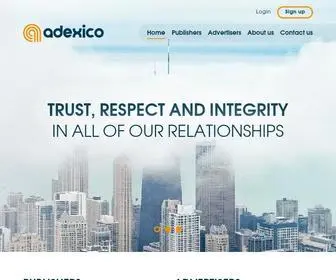 Adexico.com(Trusted network for thousand partners) Screenshot