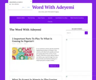 Adeyemibello.xyz(The Word With Adeyemi) Screenshot