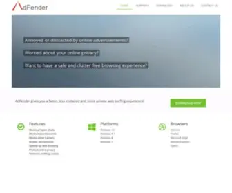 Adfender.com(Annoyance free web browsing) Screenshot