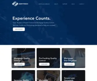 Adfitech.com(Leading Outsource Mortgage QC Audits & Services) Screenshot