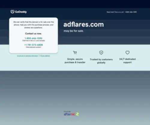 Adflares.com(Purchase today. Make your offer! Fast domain transfer) Screenshot