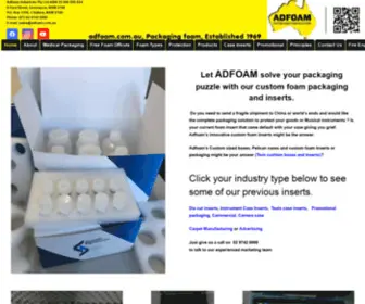 Adfoam.com.au(Custom Foam Packaging) Screenshot