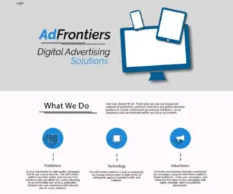 Adfrontiers.com(AdFrontiers for Publishers and Advertisers) Screenshot
