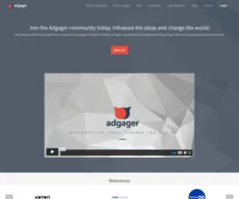 Adgager.com(Influence the ideas) Screenshot