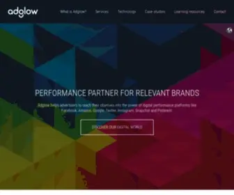 Adglow.com(Digital advertising and social media software and services) Screenshot