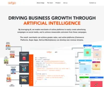 Adgo.io(AI driven revenue growth engine for Commerce) Screenshot