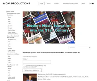 Adgproductions.com(Blues, Rock and Jazz Music Books-A.D.G) Screenshot