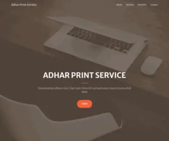 Adharprintservice.com(Adhar Print Service) Screenshot