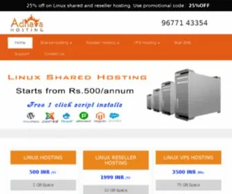 Adhavahost.com(Web Hosting chennai) Screenshot