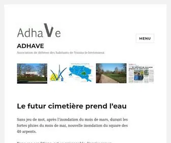 Adhave.org(Association de défense des habitants de Voisins) Screenshot