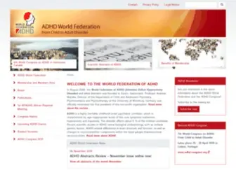 ADHD-Federation.org(World Federation of ADHD) Screenshot