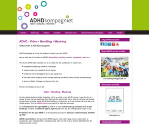 ADHD-Kompagniet.dk(ADHD) Screenshot