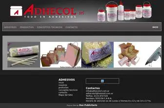 Adhecolsrl.com.ar(Adhesivos) Screenshot