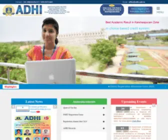 Adhi.edu.in(Adhi College of Engineering and Technology (ACET)) Screenshot