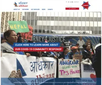 Adhikaar.org(For Human Rights and Social Justice) Screenshot