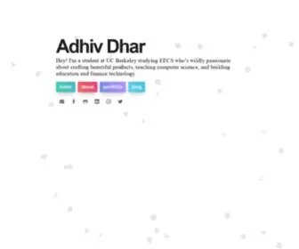 Adhiv.com(Adhiv Dhar) Screenshot