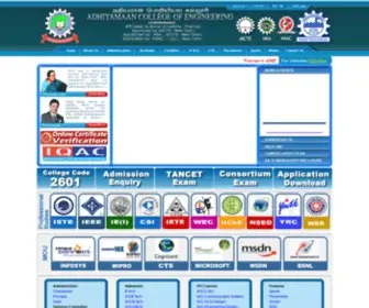 Adhiyamaan.ac.in(Adhiyamaan College of Engineering) Screenshot