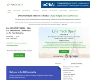 Adhocnets.org(ADHOCNETS 2019) Screenshot