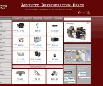 AdhvacParts.com(Advanced Refrigeration Parts Inc) Screenshot