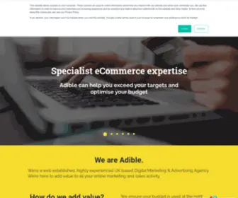 Adible.co.uk(Google Shopping and PPC Search Agency) Screenshot