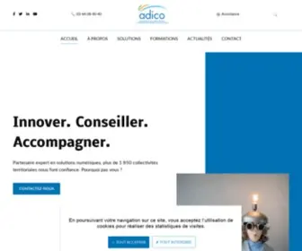 Adico.fr(Association pour l’innovation numérique des collectivités locales) Screenshot